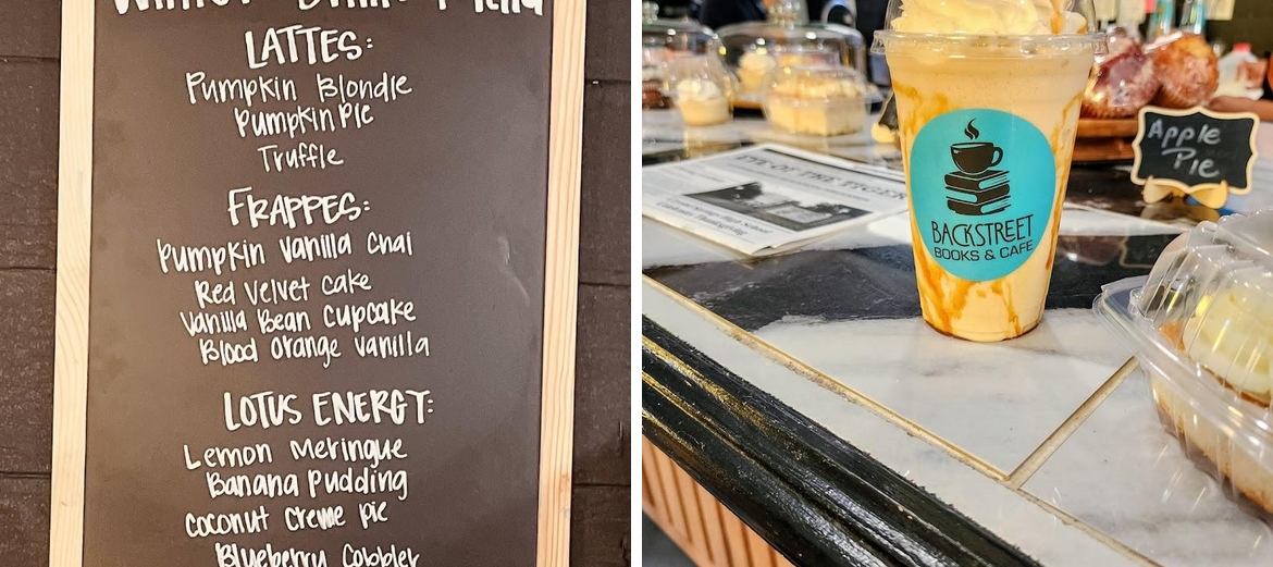 Backstreet Books & Cafe Menu